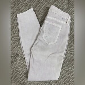 Mother Jeans Women's 25 The Looker Crop Blush Denim Skinny Crop Stretch Designer